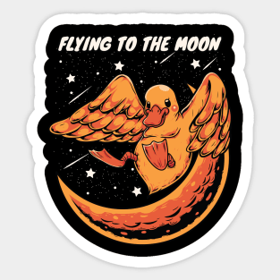 Flying to The Moon Sticker